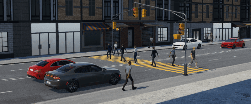 Image of a regular street crossing